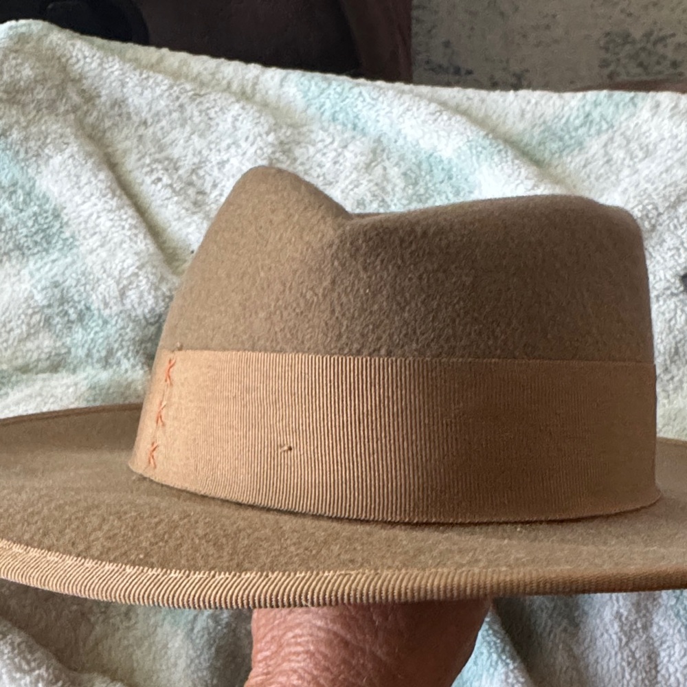 Camp the Label Kids Ford Fedora Hat in French Tan Australian Wool Size 50 - Picture 6 of 11